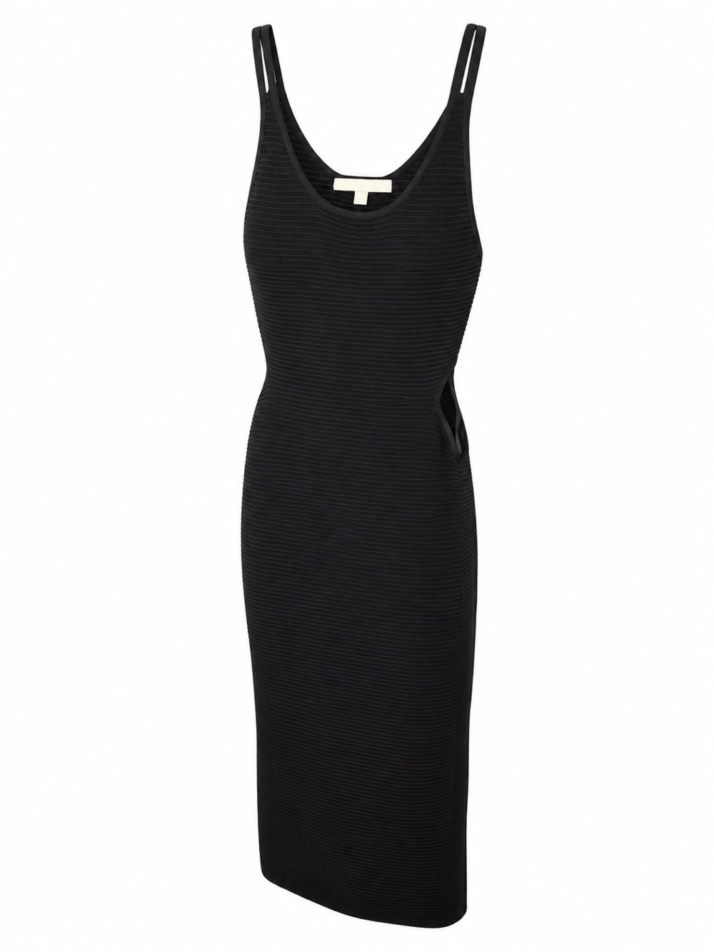 Jonathan Simkhai Black Ribbed Scoop Neck Dress